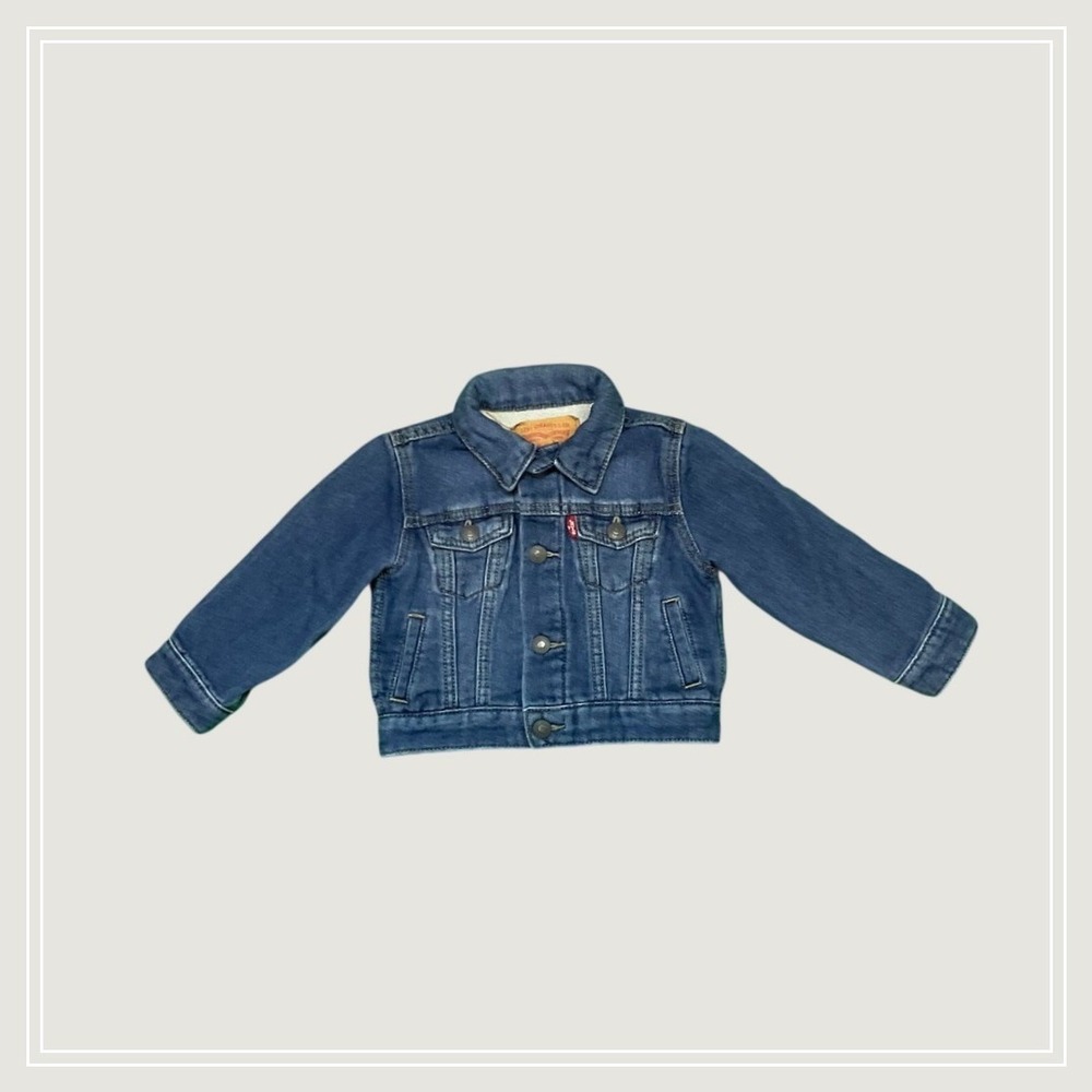 Levis Baby Denim Trucker Jacket Medium Wash Blue Jean Coat 18M 18 Months